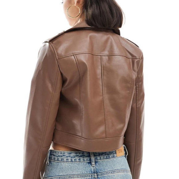 Stradivarius stopped faux leather jacket - Picture 4 of 5